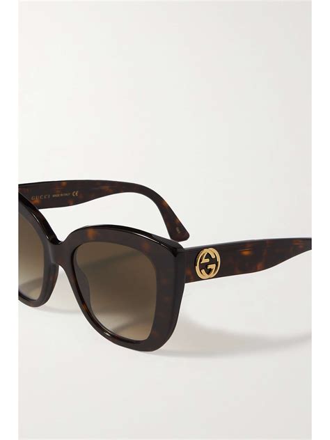 gucci blue tortoise shell sunglasses|oversized cat eye sunglasses gucci.